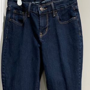 Old Navy Curvy/Profile Mid-Rise dark denim jeans